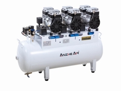 Compresseur d'air silencieux de 90L Compresseur d'air dentaire sans huile de 2500W