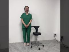 Démonstration du tabouret ergonomique pour assistant dentaire ST42 | Chaise d'infirmière roulante à hauteur réglable