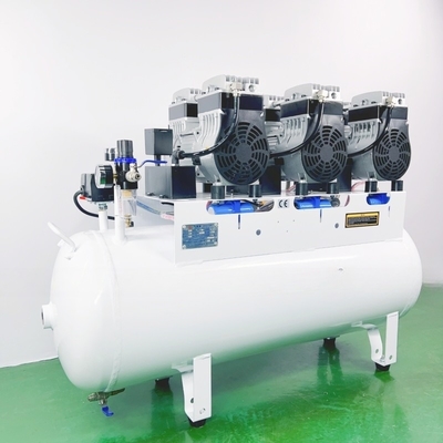 Compresseur d'air silencieux de 90L sans huile Compresseur d'air dentaire de 2500W utilisé pour 6 fauteuils dentaires