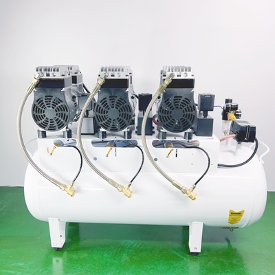 Compresseur d'air silencieux de 90L sans huile Compresseur d'air dentaire de 2500W utilisé pour 6 fauteuils dentaires