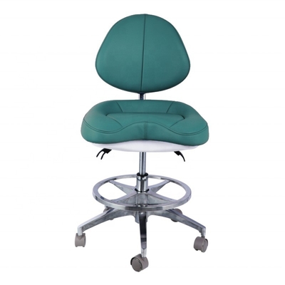 Tabouret de dentiste en cuir doux unique Siège confortable hauteur réglable Chaise de dentiste à roues