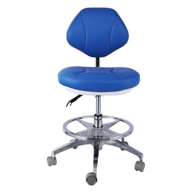 Chaise d'assistant dentaire rotative à 360 degrés Siège confortable Tabouret dentaire avec dossier