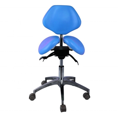 Un fauteuil dentaire unique Couleur bleue Chaise de salon de coiffure Confortable fauteuil dentaire jumeau de selle