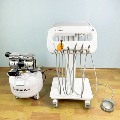 Compresseur d'air médical silencieux à moteur de cuivre de 70L/min 32L Compresseur dentaire utilisé pour un fauteuil dentaire