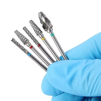 Laboratoire dentaire utilise des bourreaux de carbure de tungstène 10 pièces/ensemble Kit de perçage de carbure dentaire pour micromoteur