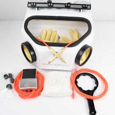 Lumière LED sabléur dentaire Deux stylo équipement de laboratoire dentaire machine de sablage dentaire