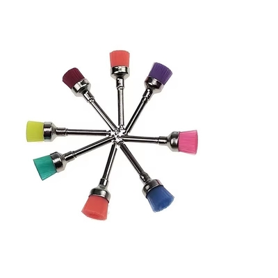 Kit dentaire jetable coloré brosse à dents de polissage en nylon brosse à dents de polissage à dents de prophy