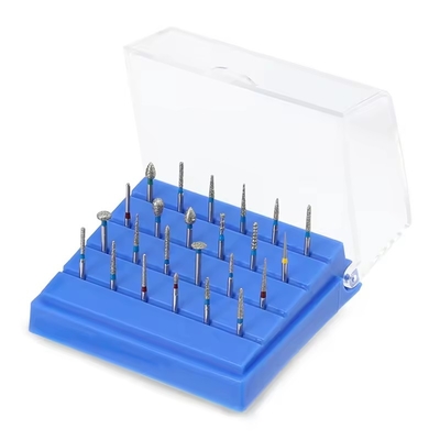 24 trous boîte de bours de désinfection dentaire de couleur différente porte-bours en diamant porte-bours en plastique