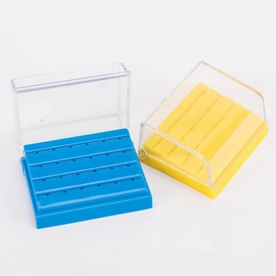 24 trous boîte de bours de désinfection dentaire de couleur différente porte-bours en diamant porte-bours en plastique