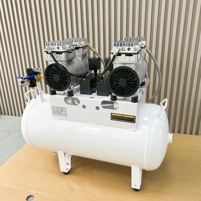 140L/Min Compresseur d'air sans huile à deux pompes Compresseur d'air dentaire sur mesure