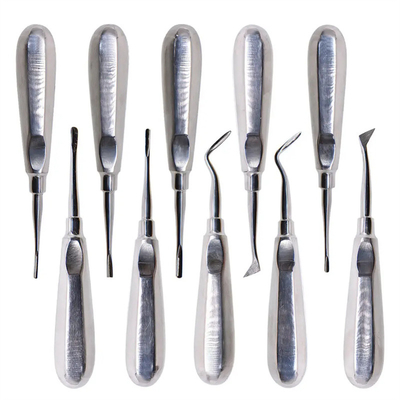 10pcs kit d'ascenseur dentaire dentiste outils chirurgicaux en acier inoxydable ascenseur de racine dentaire