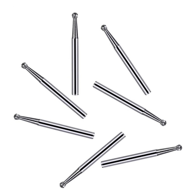 10pcs/ boîte Polissage médical Bur Tungstène Carbide dentaire Bur boule forme Carbide Burs pour les prothèses dentaires