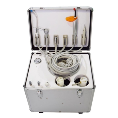 Mini taille valise de dentisterie avec intégré dans la lumière de guérison et de l' échelle dentaire mobile unité de traitement dentaire