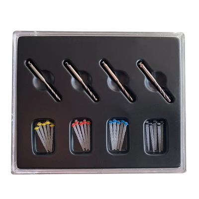 Dentiste à vis droite endodontie conique en fibre spirale avec perceuse 20 perceuses et 4 perceuses