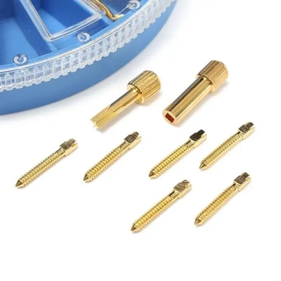 Utilisation du traitement vis dentaire en acier inoxydable poste d'instrument dentaire endodontique assortiment vis plaqué or poste 120pcs par boîte