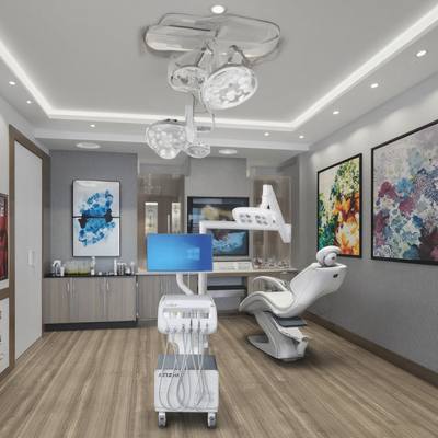 Factory Medical Mobile Trolley Cart Portable Dental Turbine Unit Anzhe Chariot d'assistant dentaire avec compresseur de 550W