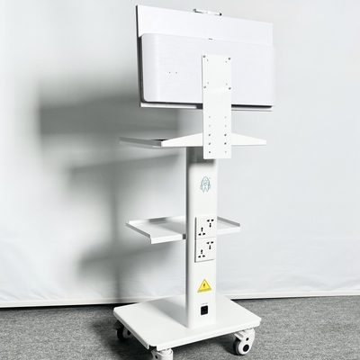 Carton d'infirmière mobile de couleur blanche avec prise électrique