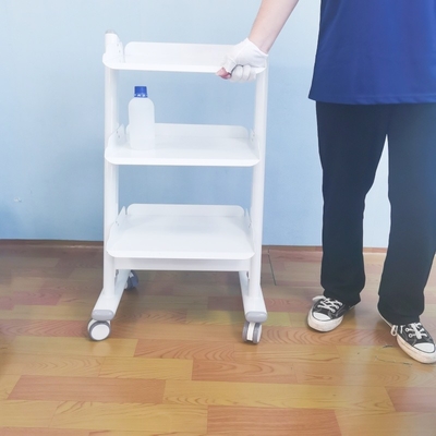 Chariot dentaire mobile simple et durable Chariot dentaire en acier inoxydable Salon de beauté utilise un chariot dentaire à 3 couches