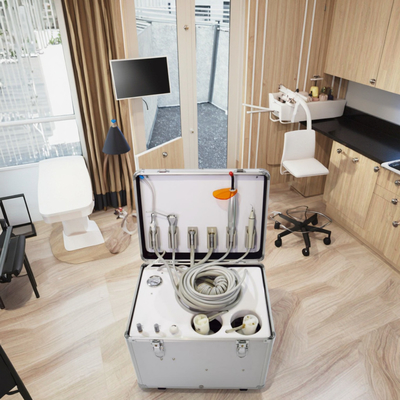 Unité dentaire mobile avec compresseur silencieux Unité de turbine dentaire portable Unité de traitement dentaire portable