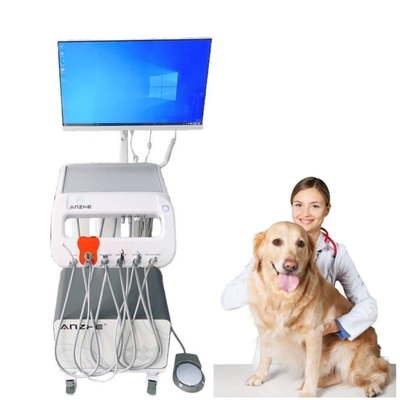 Chariot portable dentaire Chariot portable vétérinaire 550W Chariot médical Pet Dent Care Vétérinaire utilise unité de traitement dentaire