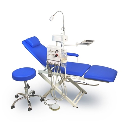 Unité de fauteuil dentaire pliable portable avec plateau d'instruments à spittoon en acier inoxydable et fauteuil dentaire pliable léger mobile