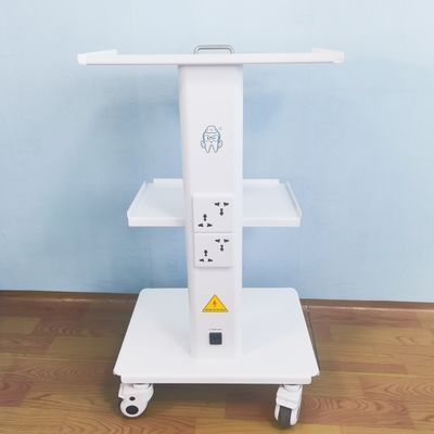 Chariot mobile pour instruments dentaires de haute qualité, durable et roulant, avec prise intégrée
