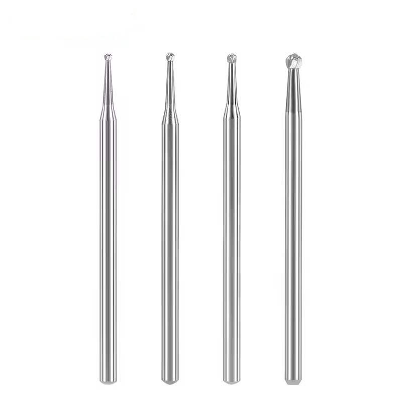 Laboratoire dentaire Burs de carbure de tungstène 10pcs/boîte Burs de carbure rond pour le polissage