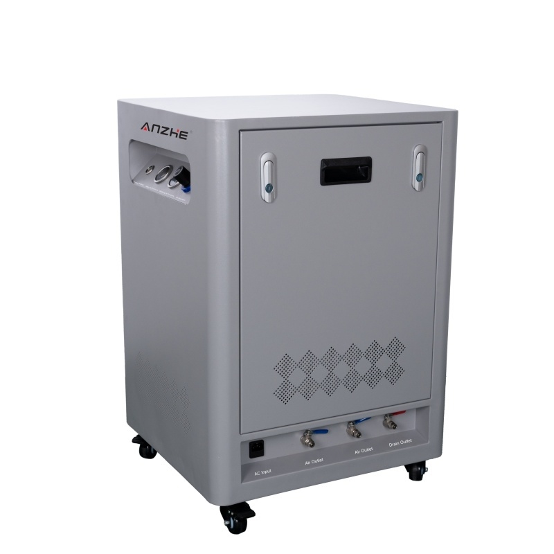 Compresseur d'air silencieux sans huile pour dentisterie Compresseur d'air mobile avec armoire insonorisée Pompe à vide dentaire 550W