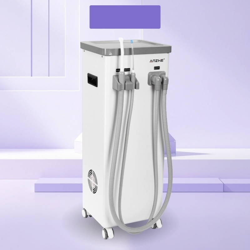Unité mobile d'aspiration dentaire avec réservoir d'eau sale éjecteur automatique de salive dentaire de drainage aspiration 800L par min machine d'aspiration