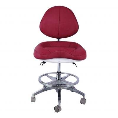 Tabouret de dentiste en cuir doux unique Siège confortable hauteur réglable Chaise de dentiste à roues