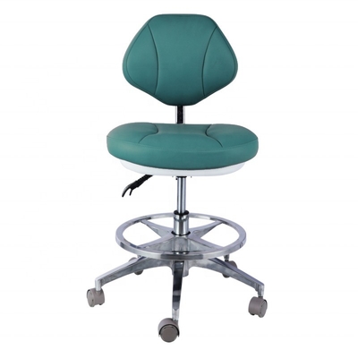 Chaise d'assistant dentaire rotative à 360 degrés Siège confortable Tabouret dentaire avec dossier