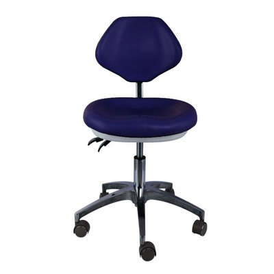 Clinique dentaire Docteur assistant Tabouret en cuir Pu Siège confortable Couleur bleue Tabouret dentaire