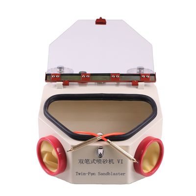 Lumière LED sabléur dentaire Deux stylo équipement de laboratoire dentaire machine de sablage dentaire