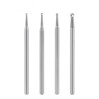 Laboratoire dentaire Burs de carbure de tungstène 10pcs/boîte Burs de carbure rond pour le polissage