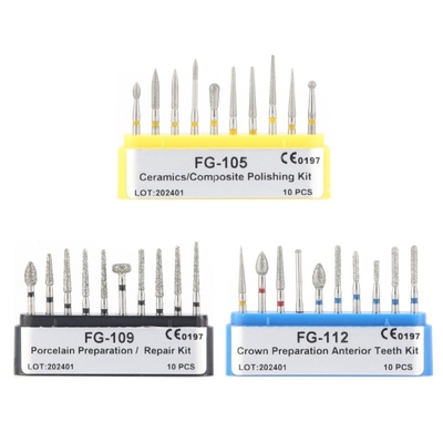Dentiste Fabricant FG Polissage à grande vitesse Burs rotatifs Dentistiques chirurgicaux Burs diamantés