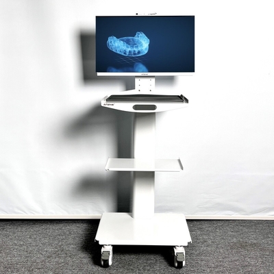 Meubles d'hôpital Trois couches de chariot médical Dentistique Unité de panier mobile facile à nettoyer Scan oral Chariot mobile