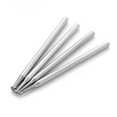10pcs/ boîte Polissage médical Bur Tungstène Carbide dentaire Bur boule forme Carbide Burs pour les prothèses dentaires