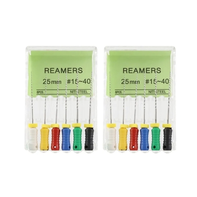 Qualité garantie Fichiers dentaires à usage manuel 25mm # 15-40 en acier inoxydable