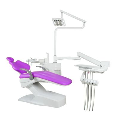 Un bon prix. Dispositifs médicaux professionnels équipement de traitement dentaire 220V Unité de chaise dentaire à coussin violet en ligne