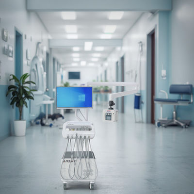 Un bon prix. Station de travail mobile vétérinaire portable de traitement dentaire pour animaux de compagnie Chariot de traitement dentaire 220V avec caméra orale et ordinateur en ligne