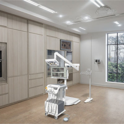 Unité de livraison dentaire haut de gamme avec un papillon en forme de LED Opération de lumière Clinique dentaire mobile Chariot dentaire portable Unité dentaire