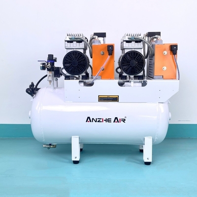 220V 60L Compresseur d'air dentaire avec sèche-air Compresseur d'air médical silencieux sans huile pour 4 unités dentaires