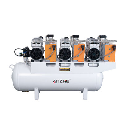Compresseur d'air dentaire 2550W avec sécheur 90L sans huile silencieux pour équipement de clinique multi-fauteuils dentaires
