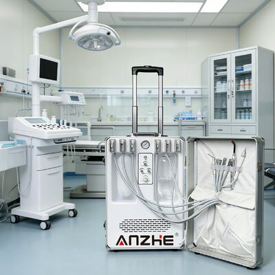 Un bon prix. Unité dentaire vétérinaire portable homologuée CE Équipement de clinique dentaire mobile pour animaux de compagnie avec compresseur d'air Unité de turbine dentaire complète en ligne