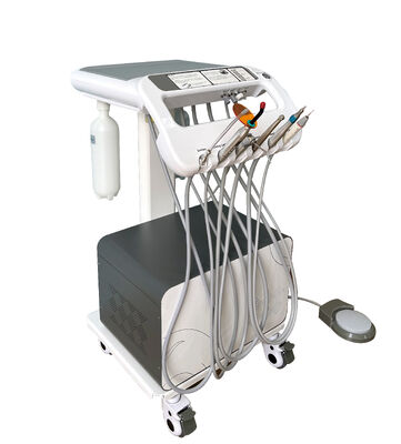 Unité de livraison dentaire mobile 550W avec pression de 0,8 MPa et bruit de 38 dB, chariot dentaire compact pour usage vétérinaire