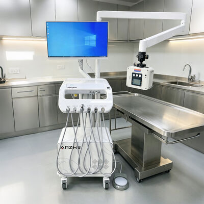 Un bon prix. Unité dentaire vétérinaire portable avec rayons X et capteur Équipement dentaire vétérinaire mobile tout-en-un avec système d'aspiration à compresseur d'air pour la clinique animale en ligne