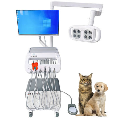 Un bon prix. Unité dentaire portable vétérinaire directe d'usine, chariot dentaire mobile avec lampe à LED, compresseur d'air, système d'aspiration pour clinique vétérinaire et cabinet dentaire en ligne