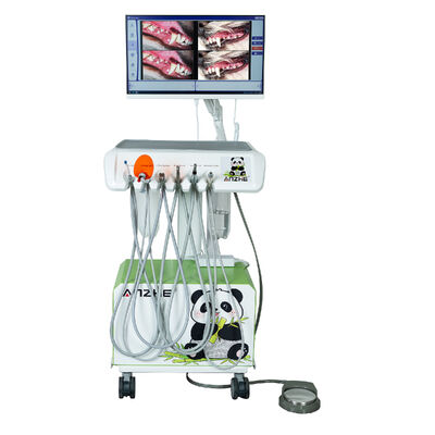 Chariot de traitement dentaire vétérinaire HD pour caméra orale avec unité dentaire vétérinaire mobile et imagerie haute définition, aspiration, détartreur et lampe à photopolymériser LED