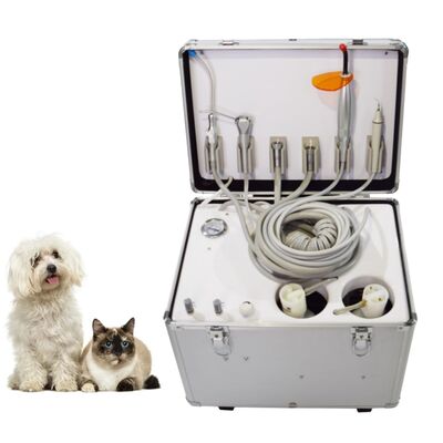 Un bon prix. Unité dentaire vétérinaire mobile Portable d'alliage d'aluminium bagage de style vétérinaire Suite dentaire avec compresseur d'air silencieux 4 et 6 supports disponibles en ligne