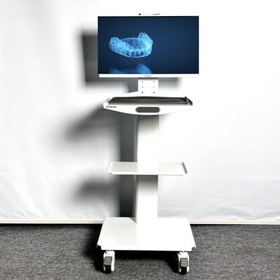Unité de chariot dentaire mobile avec support pour moniteur, chariot d'armoire de clinique dentaire de stockage multicouche, poste de travail dentaire ergonomique pour hôpital et clinique